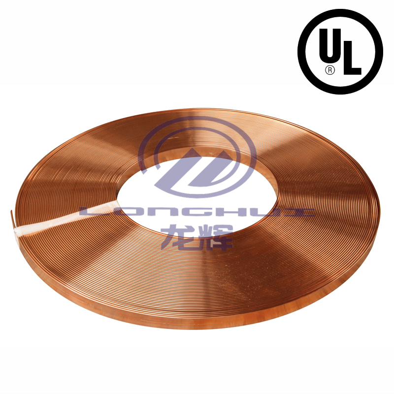 Copper bonded steel tape coiled